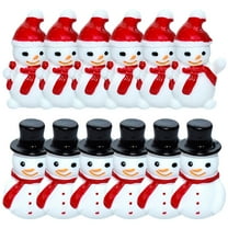 TEHAUX 20Set Mini Snowman Ornament Assorted Color for Christmas Holiday Decor