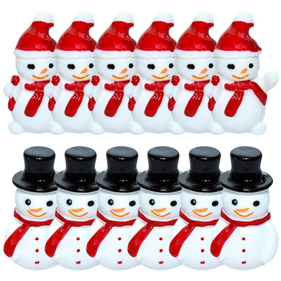 TEHAUX 20Set Mini Snowman Ornament Assorted Color for Christmas Holiday Decor