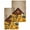 Brown, variant on Sunflowers Roosters Kitchen Dish Towels for Drying Dishes Set of 3, Vintage Farmhouse Farm Countryside Waffle Weave Microfiber Hand Tea Bathroom Towels Quick Dry & Absorbent Towel 12x12