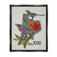 thumbnail image 2 of Stupell Industries Texas Bluebonnet State Bird Intricate Floral Pattern Graphic Art Metallic Gold Floating Framed Canvas Print Wall Art, Design by Valentina Harper, 2 of 5