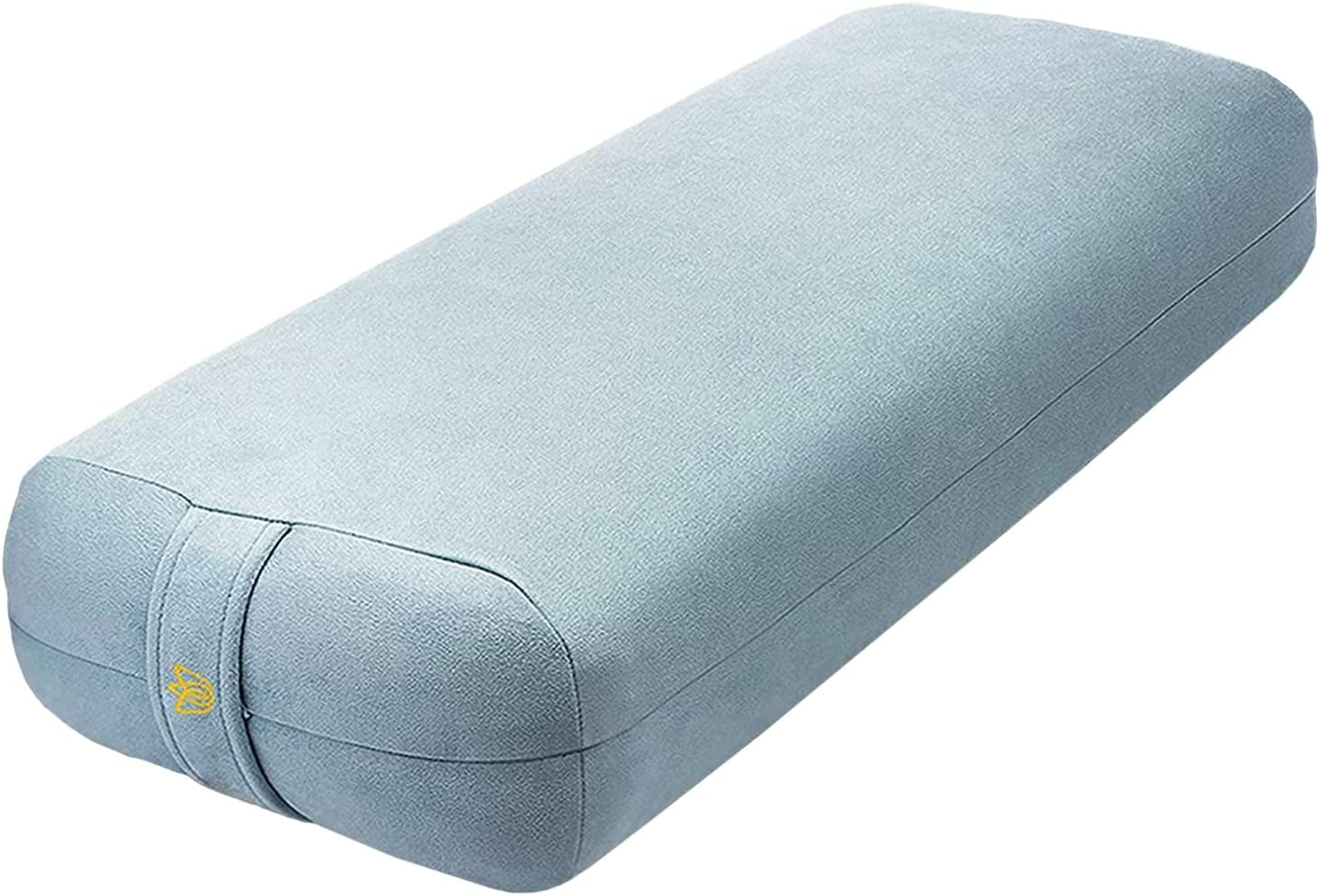 Florensi | Yoga (26"x11"x5.5") | Large Floor Support Pillow Cushion for Back Women & Men | Removable & Machine Washable Velvet Cover | Pale Blue - Walmart.com