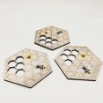 thumbnail image 4 of Posavasos de madera leyfeng para festival de abejas decoración artesanal para el hogar x10 Uds, 4 of 4