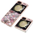 thumbnail image 4 of Nalacover for Samsung Galaxy Z Flip5 Slim Case, Fish Scale Marble Pattern Soft TPU Shockproof Lens Protection Cover for Women Girls, Compatible with MagSafe Wireless Charging Case,Pink Scales, 4 of 12