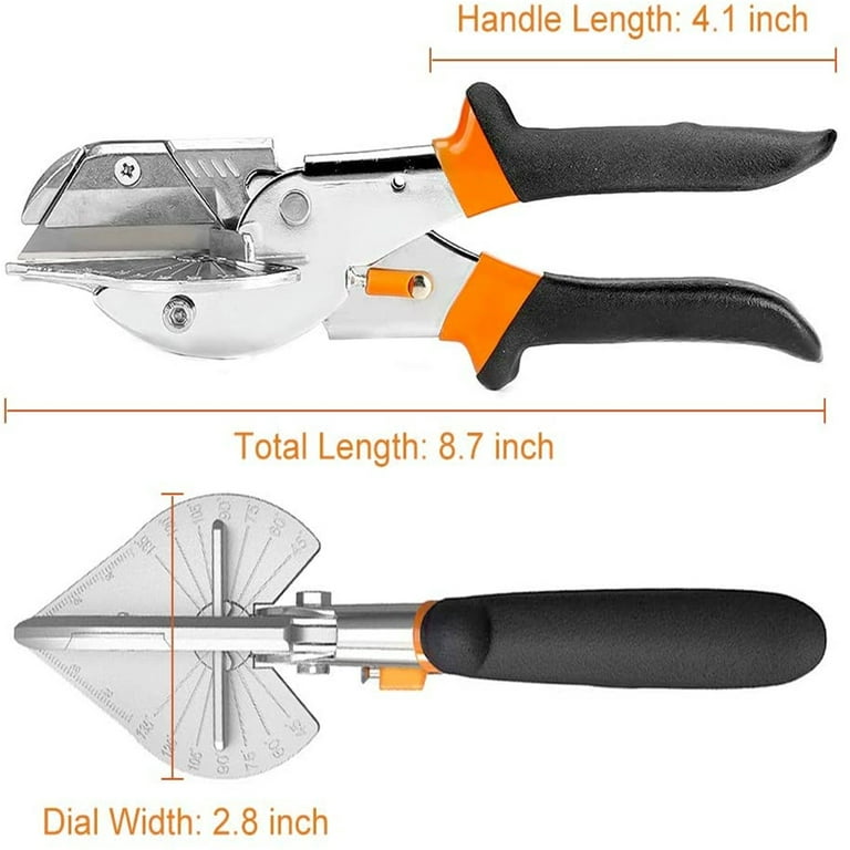 Number-one Multi Angle Miter Shear Cutter 8'' Multifunctional Trunking Shears Hand Tools 45 Degree to 135 Degree Miter Shears Cutting Tool