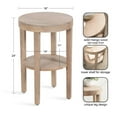 thumbnail image 6 of Kate and Laurel Talcott Modern Round Wood Side Table, 16 x 16 x 24, Light Natural, Transitional Decorative Two-Tier End Table for Use as a Bedroom Nightstand or Living Room Plant Stand Table, 6 of 11