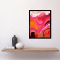 thumbnail image 2 of The Pink Mountains Abstract Oil Painting Bright Vibrant Pink Orange Alps Landscape Art Print Framed Poster Wall Decor 12x16 inch, 2 of 5