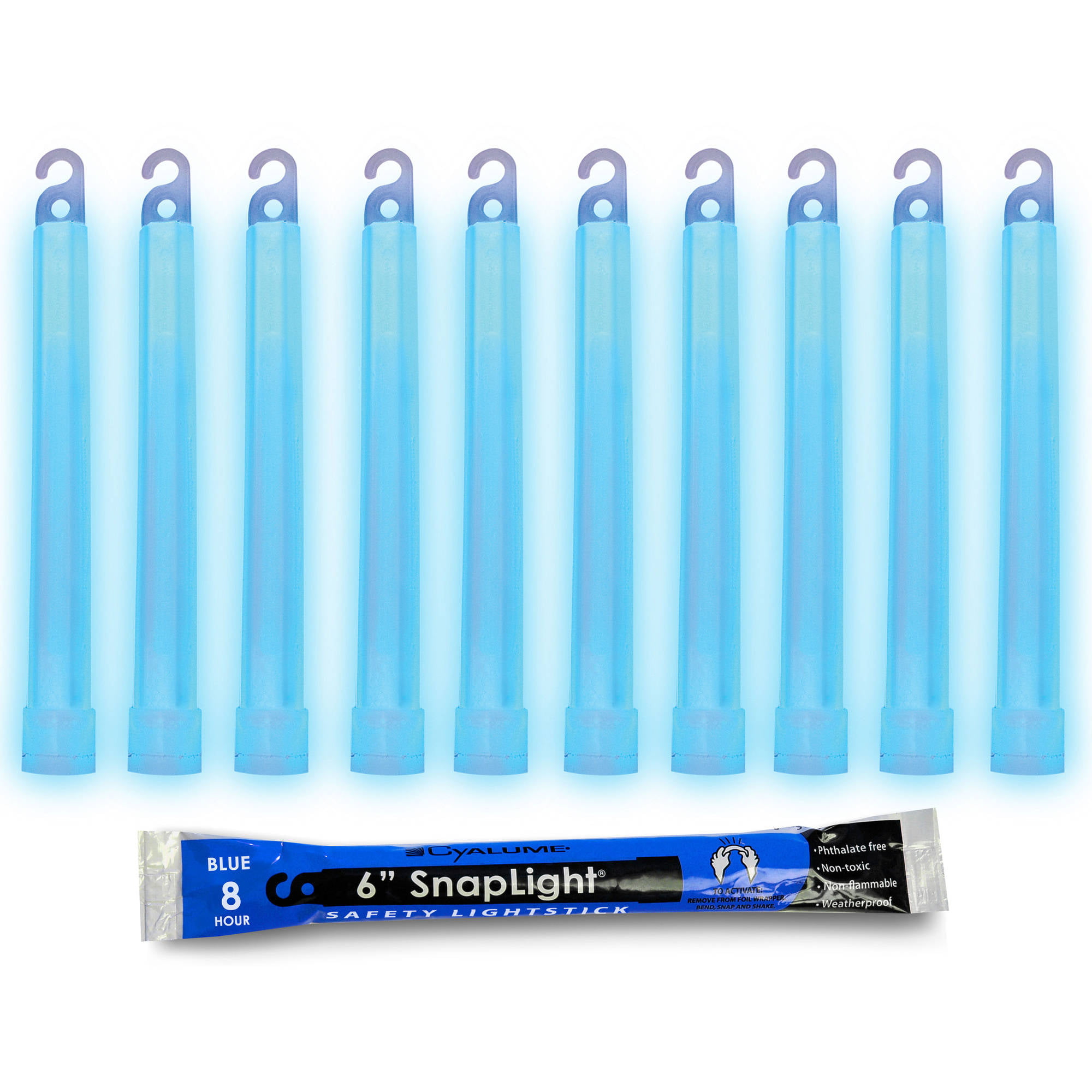 Cyalume SnapLight Blue Glow Sticks  6 Industrial Grade 
