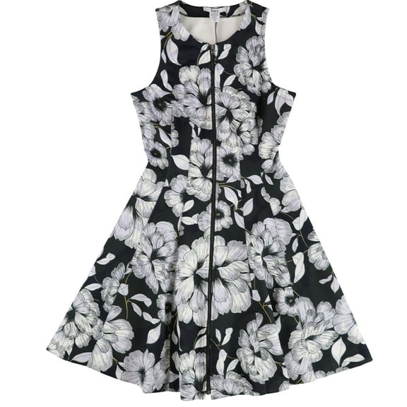 Bar Iii Womens Full Zip Fit & Flare Dress