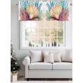 thumbnail image 5 of Summer Coastal Curtain Valances for Windows, Ocean Watercolor Shell Coral Kitchen Valance Window Treatment, Light Filtering Block Curtains for Bathroom/Bedroom/Living Room 42'' x 18'', 5 of 9