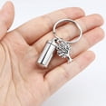 thumbnail image 4 of Silver Stainless Steel Cylinder Tree of Life Charm Cremation Urn Ashes Holder Container Pendant Memorial Keychain Keepsake Jewelry Key Ring with Free Funnel Kit and Velvet Jewelry Box, 4 of 10