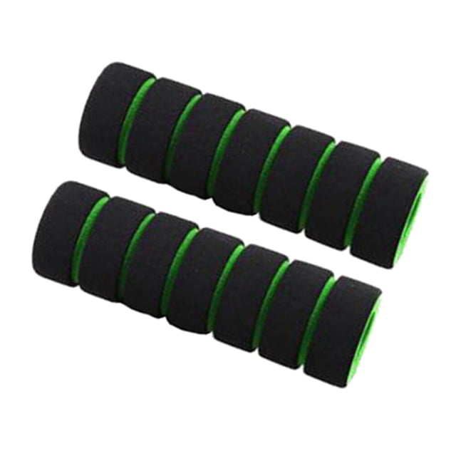 EeaseCA 2pcs Handlebar Grips Bike Racing Motorcycle Handle Bar Sponge Grips Cover Non-slip Handle Grips(Green and Black)