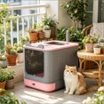 thumbnail image 4 of Enclosed Cat Litter Box Slide Out Tray Adjustable Door for Small Medium Cats, 4 of 8