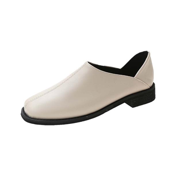 Amzcrzy Zapatos de mujer,Zapatos de mujer,Zapatillas de mujer, Zapatos de tacón bajo cuadrado para mujer Zapatos de tacón cuadrado de color liso suave Sandalias Mujer Zapatillas De Casa
