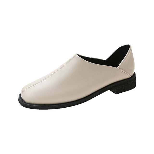 Amzcrzy Zapatos de mujer,Zapatos de mujer,Zapatillas de mujer, Zapatos de tacón bajo cuadrado para mujer Zapatos de tacón cuadrado de color liso suave Sandalias Mujer Zapatillas De Casa