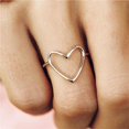 thumbnail image 2 of Guardurnaity Anillo de corazón portátil para mujer, ceremonia de boda, fiesta, banquete, niñas, anillos románticos de plata, joyería, mano, Ropa, zapatos y accesorios Miscelánea, 2 of 6