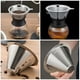 thumbnail image 4 of Filtro de café de acero inoxidable, reutilizable, vierte sobre el filtro de café, cono, gotero de café, 4 of 6