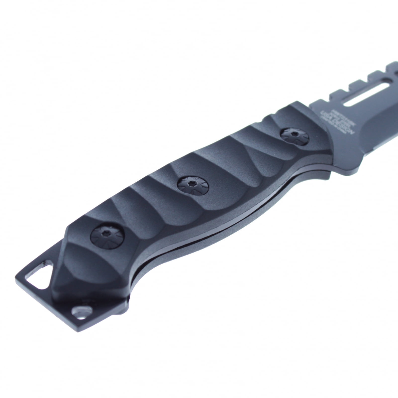 ASR Outdoor Full Tang Hunting Knife ABS Handle Fixed Blade Matte Black Design