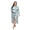 Light blue, variant on Faux Silk Women Robe Plus Size Leopard Print Long Sleeve Home Wear 2XL 3XL 4XL 5XL
