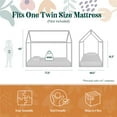thumbnail image 5 of Max & Finn Skyler Metal Montessori House Bed, Twin, Dove Gray, 5 of 10
