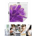 thumbnail image 4 of Purple Gold Cloth Napkins Set of 4 Reusable Dinner Napkins, Abstract Flower Ombre Aesthetics Paint Cocktail Napkin Washable Table Napkins for Wedding/Holiday Party/Baby Shower 20"x20", 4 of 7