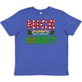 thumbnail image 3 of Inktastic Nice Until Proven Naughty with Holly and Gingerbread Man Youth T-Shirt, 3 of 5