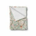 thumbnail image 2 of Shabby Flora Soft Flannel Fleece Throw Blanket, Vintage Country Style Ornaments with Heart Flowers Ribbon Illustration, Cozy Plush for Indoor and Outdoor Use, 70" x 90", Beige Mint, by Ambesonne, 2 of 6
