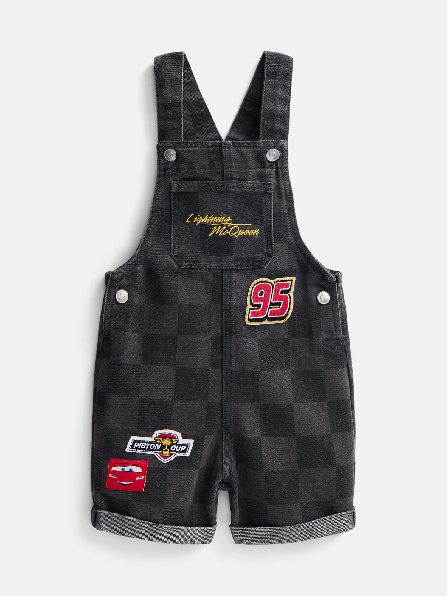 Pixar Cars Toddler Boys T-Shirt and Cotton Shortalls Set, 2 Piece, Sizes 12M-5T