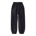 thumbnail image 3 of Xyant Girls Cargo Pants Y2K Baggy Streetwear for Kids Elastic Waist&Ankle Multi Pockets Casual Jogger Pants 5-16Y (Black,5-6 Years), 3 of 3