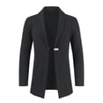 thumbnail image 2 of Fall Sweaters for Men Clearance, Casual Solid Long Sleeve Cardigan Slim Long Sleeve Turndown Sweater Knit Coat, 2 of 4