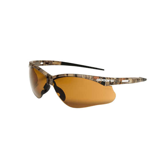 Jackson Safety - Safety Glasses - SG Series - Bronze Lens - Camo Frame - Hardcoat Anti-Scratch - Indoor/Outdoor