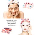 thumbnail image 3 of 8 Diadema de spa, Diadema de maquillaje de lana coral Diadema cosmética para lavarse la cara, Diademas con lazo para ducha Diademas de tela de rizo para mujeres Banda para el cabello facial, 3 of 8