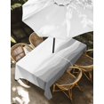 thumbnail image 3 of Outdoor Tablecloth with Umbrella Hole, Grey Ombre Spillproof Waterproof Outdoor Table Cover, Summer Minimalist Ocean Waves Patio Tablecloths for Party Picnic Camping, Rectangle 52"x70", 3 of 9