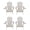 Multi-color, variant on 35 x 32 x 28 in. Foldable Adirondack Chair with Cup Holder, White - Set of 4