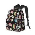 thumbnail image 2 of Lsque Colorful Retro Tape Classic Casual Backpack - Large Capacity Water-Resistant Backpack for School, Work, Travel, and Outdoor Activities, 2 of 8