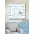 thumbnail image 3 of Personalized Canvas Birth Announcement Nursery Decor Gift, Safari Deer Design, Custom Name, Date, Weight & Length, Unique Boys & Girls Baby Shower Wall Art Presents, Color Gray # 4, Size - 12x12, 3 of 5