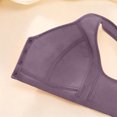 thumbnail image 4 of Byworldtasic Plus Size Front Closure Floral Bra for Women Wirefree Breathable Cotton Wide Strap Comfort Everyday Sleep Bra, 4 of 9