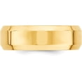 thumbnail image 3 of Avariah Diamonds Solid 10k Yellow Gold 7.2mm Beveled Edge Comfort Fit Wedding Band Size 9.5 - Ring Size 9.5, 3 of 7