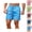 Light Blue, variant on Casual Shorts for Men 2026 Summer Lightweight Elastic Waist Relaxed Fit Paisley Print Beach Shorts with Pockets
