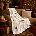 thumbnail image 3 of Vintage Watercolor Pug Dogs Pattern Roses Romantic Nostalgic, Cozy Pet Portrait Pattern, Warm Flannel Blanket for Living Room and Bedroom, Dog Lovers Valentine's Day Gift, Pet Lover Home Decor, 3 of 9