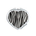 thumbnail image 1 of Black White Veins Pattern Background Heart Mirror Travel Magnification Portable Handheld Pocket Makeup, 1 of 3