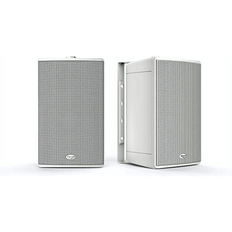 Klipsch KHO-7 Outdoor Speaker, White, 2 Pack, Weather Resistant