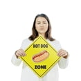 thumbnail image 3 of Hot Dog Plastic Crossing Sign - 12 Inch X 12 Inch Xing Sign Gift Food Meal Snack Barbecue Lunch Dinner Party Festival Grilled American Fun, 3 of 4
