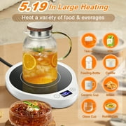 MQ White Beverage Warmers - 3 Temperature Settings, Auto Shut-off