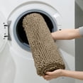 thumbnail image 6 of 3 Pieces Bathroom Rugs, Ultra Soft Non Slip Absorbent Chenille Toilet Bath Mat Set (Taupe), 6 of 6