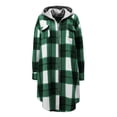 thumbnail image 5 of HappyYEE Women’s Plaid Long Jackets, Fall Flannel Full Zip Hooded Tunic Outerwear, Loose Long Sleeve Tunic Sweatshirt with Pockets, 5 of 7