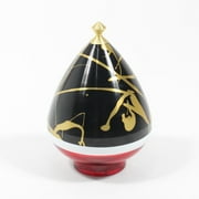 Spintastics QuickSilver Hybrid Spin Top - Fixed Tip (Black Gold Splash and Red)