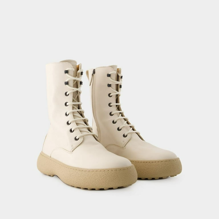 ブーツその他 Winter Gommini Boots - Tod's - Leather - White Tod's Winter Gommini Boots - Leather - White White (Women's