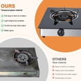 thumbnail image 2 of SIXDAY 2 Burner Propane Gas Cooktop, 19,000 BTU Portable Tempered Glass Stove with Auto Ignition, CSA Regulator & Hose, 2 of 6