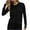 Black, variant on Women's Cardigan Sweater Long Sleeve Crewneck Button Down Solid Cable Knit Coat Navy 2XL