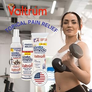 Santo Remedio Valtrum Roll-on, Topical Analgesic Gel for Temporary Pain Relief, 3.18 oz,